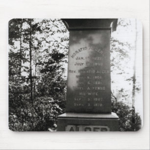 Horatio Alger's grave in Natick, Massachusetts Mouse Pad