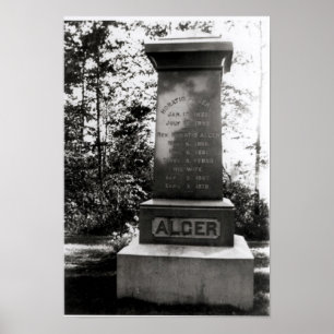 Horatio Alger's grave in Natick, Massachusetts Poster