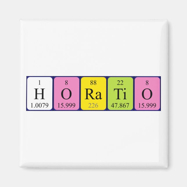 Horatio periodic table name magnet (Front)
