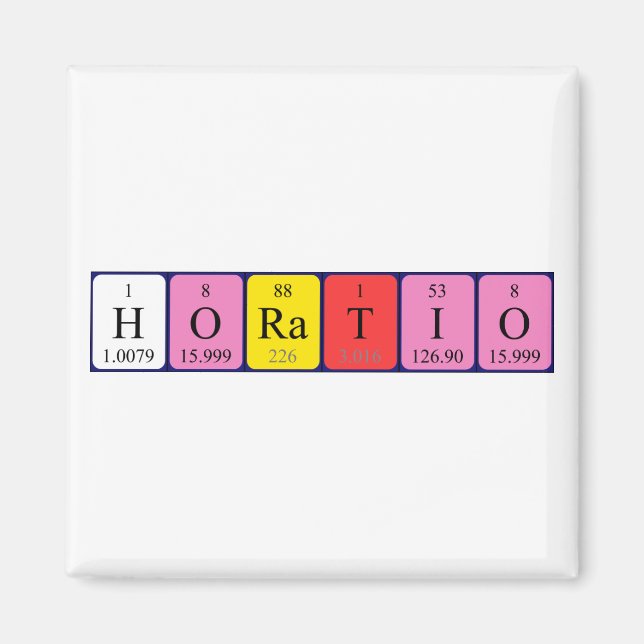 Horatio periodic table name magnet (Front)