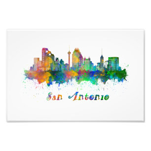 horizon of san antonio aquarela photo print