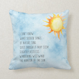 Horizon of the Sun poem       Cushion