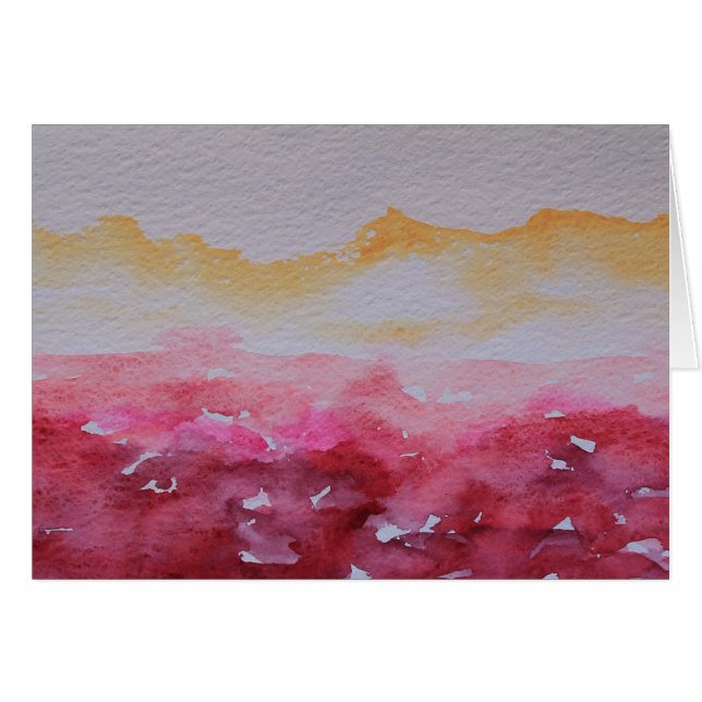 Horizon Red And Yellow Watercolor Landscape (Front Horizontal)