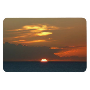 Horizon Sunset Colourful Seascape Photography Magnet