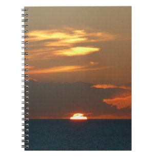 Horizon Sunset Colourful Seascape Photography Notebook