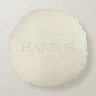Horizon Watercolor Ivory Round Cushion
