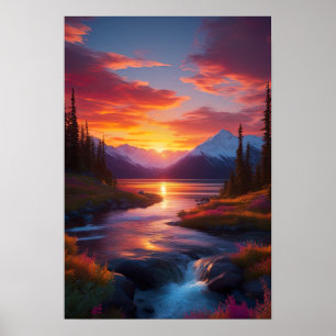 Horizon's Embrace, River's Journey Poster