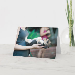 Horizontal Beagle Baby Card