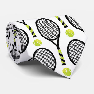 🎾Horizontal Black and green tennis🎾 white Tie