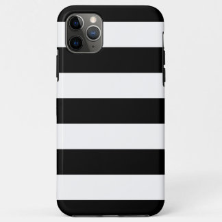 Horizontal Black And White Stripes iPhone 11 Pro Max Case