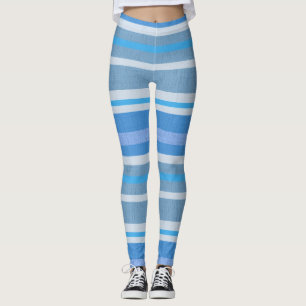 Horizontal Blue Shades Leggings