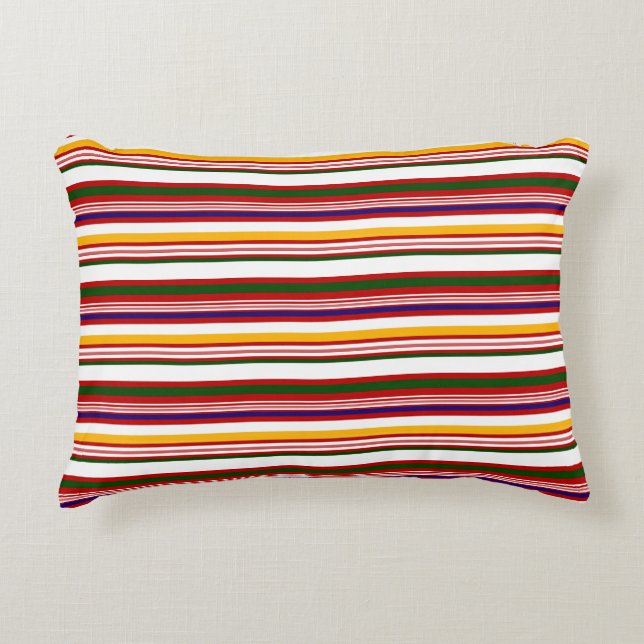 Horizontal Candy Stripes Decorative Cushion (Front)