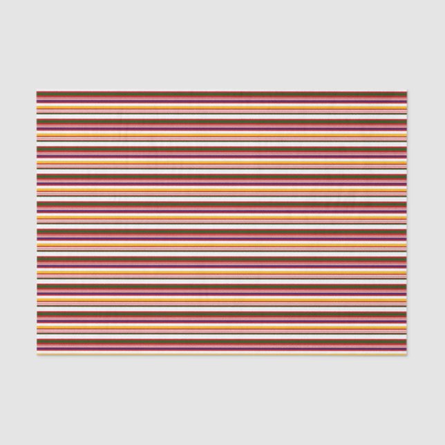 Horizontal Candy Stripes (large scale) Tissue Paper (Front)