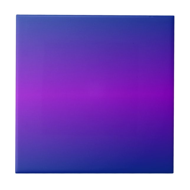 Horizontal DarkPowderBlue and Dark Violet Gradient Ceramic Tile (Front)