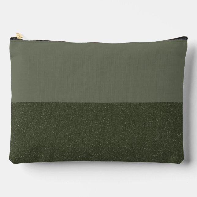 Horizontal Duo Moss Green Custom Pouch (Front)