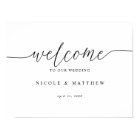 Horizontal Elegant Script Wedding Welcome Sign