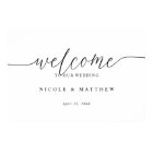 Horizontal Elegant Script Wedding Welcome Sign