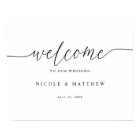 Horizontal Elegant Script Wedding Welcome Sign