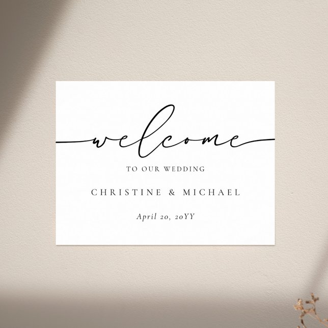 Horizontal Elegant Script Welcome Wedding  Poster (Creator Uploaded)