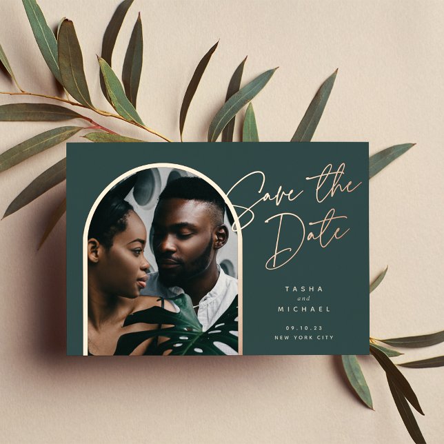 Horizontal Foil Arch | Photo Save The Date (Creator Uploaded)