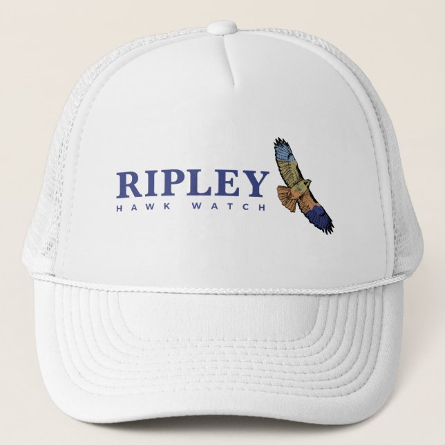 Horizontal Hawk Watch Logo Trucker Hat (Front)