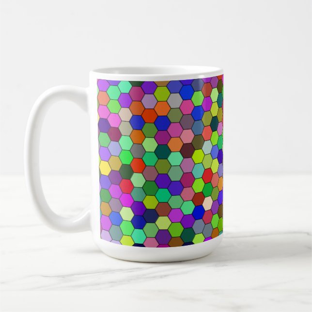 Horizontal Hexagons 15oz Mug (Left)