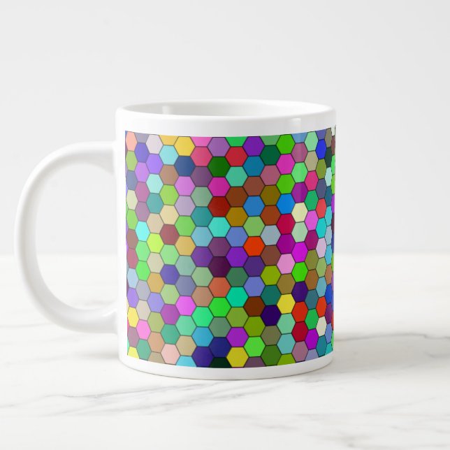 Horizontal Hexagons 20oz Mug (Left)