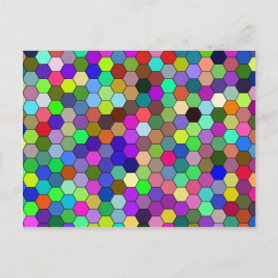 Horizontal Hexagons Postcard