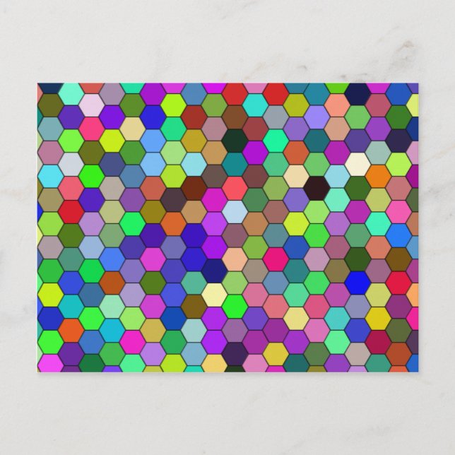 Horizontal Hexagons Postcard (Front)