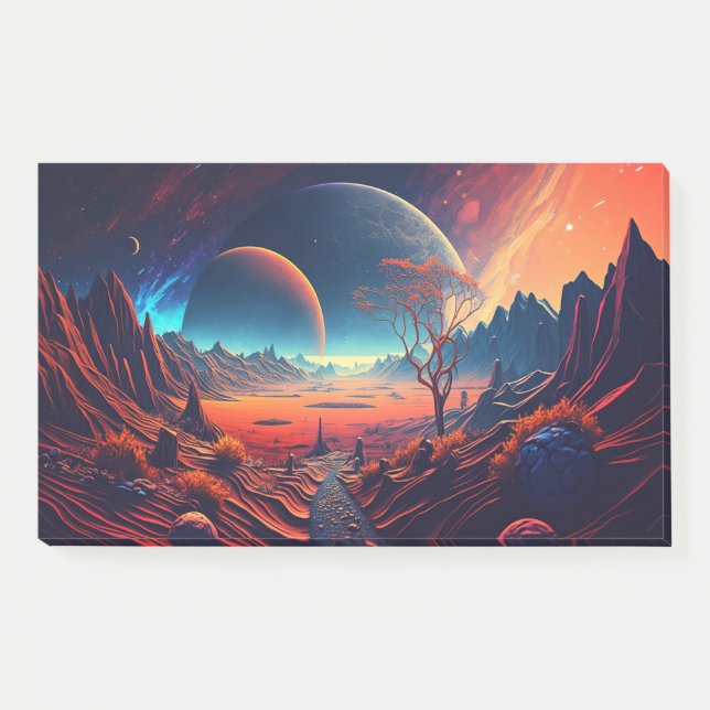 Horizontal illustration of the future post-it notes (Front)