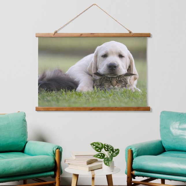 Horizontal Landscape Family Pets Photo Custom Hanging Tapestry (Living Room)