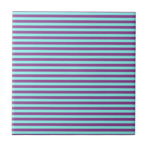 Horizontal Lines Light Blue Purple Colour Geometri Ceramic Tile