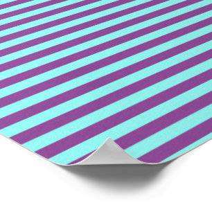Horizontal Lines Light Blue Purple Colour Geometri Poster