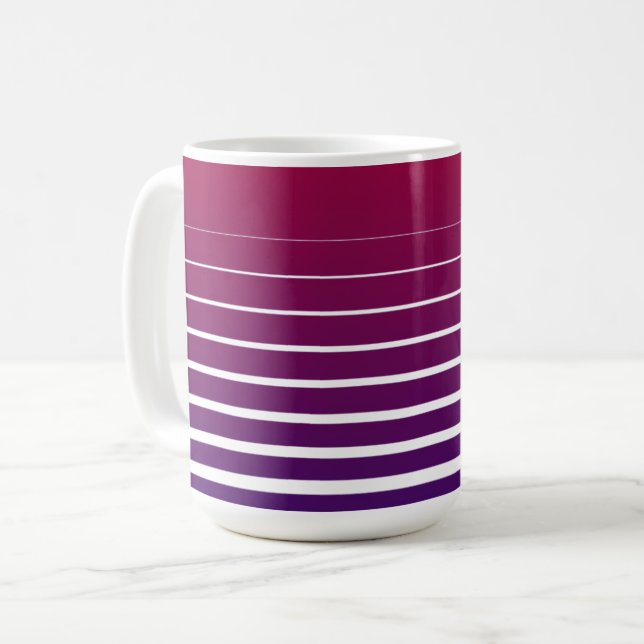 Horizontal Lines Mug 🌟☕️ (Front Left)
