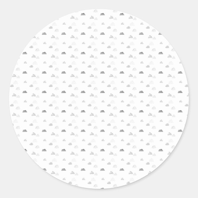 Horizontal, Medium Grey Classic Round Sticker (Front)