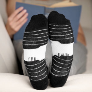 Horizontal, Medium Grey Socks