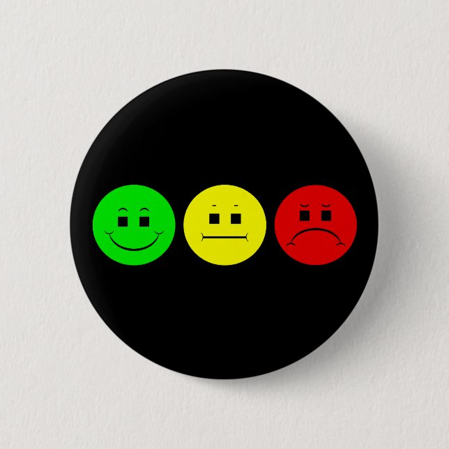 Horizontal Moody Stoplight Lefty Green 6 Cm Round Badge (Front)