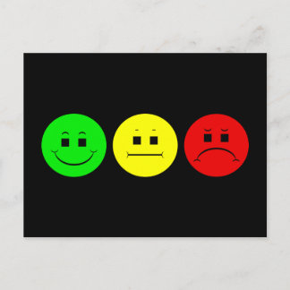 Horizontal Moody Stoplight Lefty Green Postcard