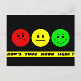 Horizontal Moody Stoplight Mood Light Postcard