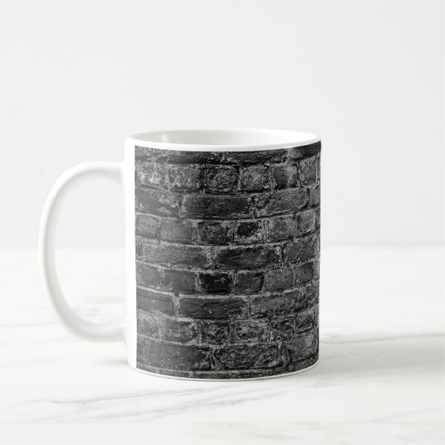 horizontal part of black painted brick wallwall,br coffee mug (Left)