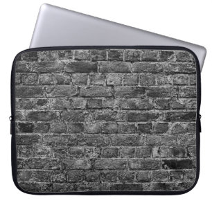horizontal part of black painted brick wallwall,br laptop sleeve