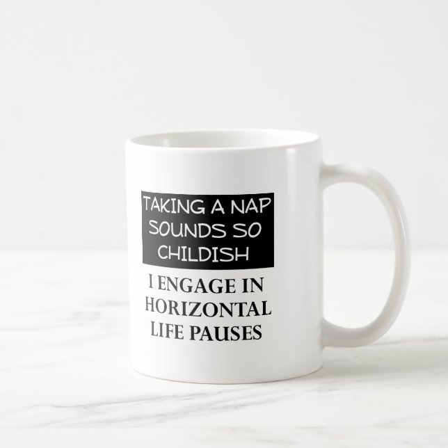 Horizontal Pauses Funny Mug (Right)