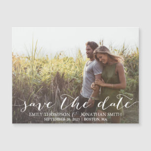 Horizontal Photo Save the Date Magnet Wedding