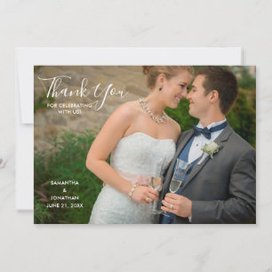 Horizontal Photo Wedding Thank You