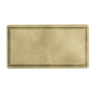 Horizontal Plain Apothecary Label