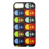 Horizontal Pop Art Skull iPhone 7 Case