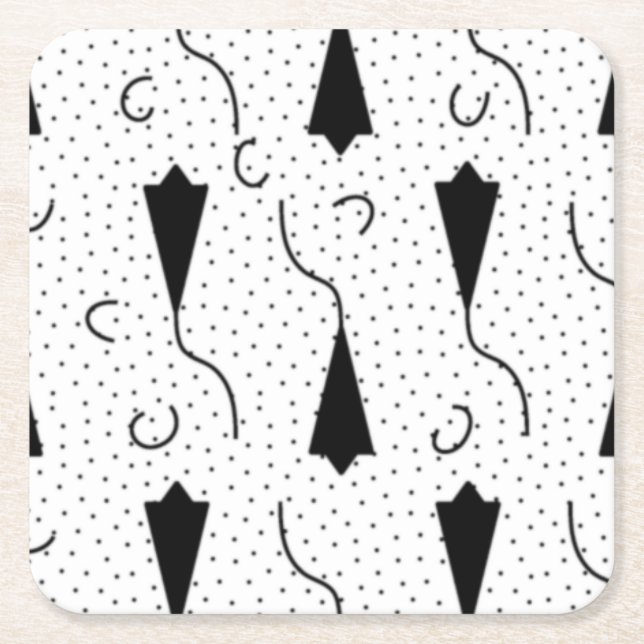Horizontal, Quill Grey Paper Coaster (Front)