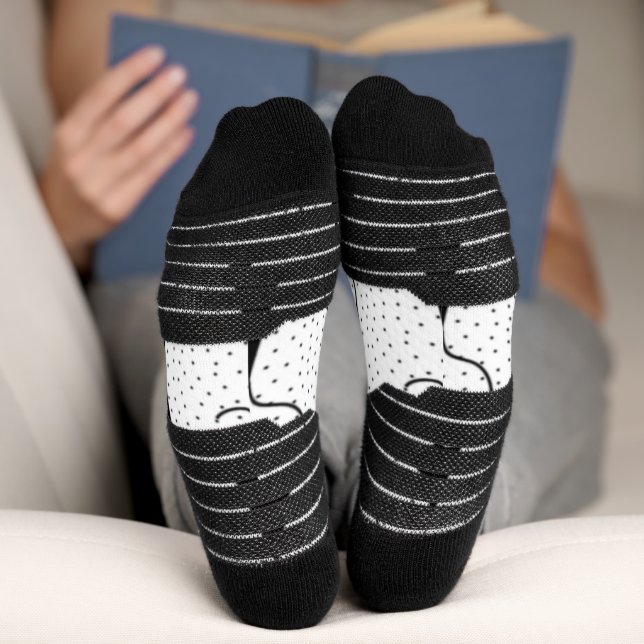 Horizontal, Quill Grey Socks (Bottom)