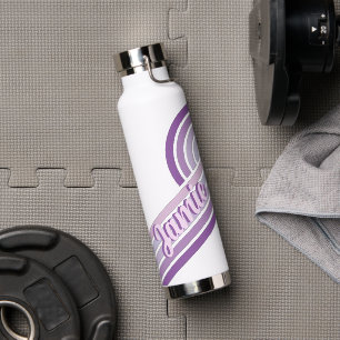 Horizontal Retro Personalised Name Water Bottle