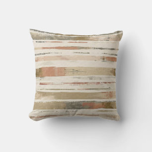 Horizontal sketch artistic lines orange brown cushion